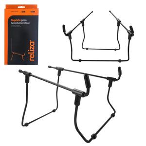 Suporte De Metal Universal Preto Em Aço Para Notebook E Tablet RELIZA 009616 RELIZA