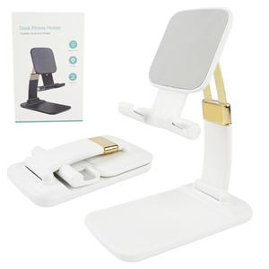 Suporte Para Celular De Mesa Portátil Dobrável Branco GENERICO ZJ096 GENERICO