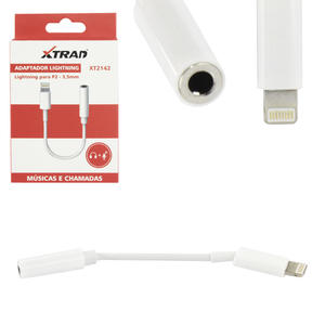 Adaptador para iphone Lightning para conector de fones de ouvido de 3,5mm P2 Fone XT2142 XTRAD XT2142 XTRAD