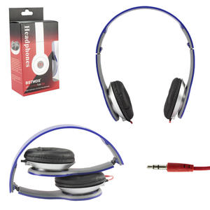 Headphone Estéreo Com Microfone Entrada P2 Azul HD-088 HD-088 GENERICO