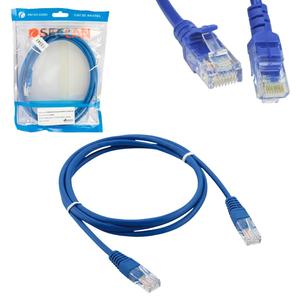 Cabo De Rede Patch Cord Cat5E 1 Metro Azul CY-PC1.0M-5-BL SECCON