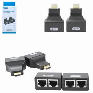 Extensor Hdmi 3D 30 Metros Via Cabo De Rede Utp Rj45 Cat5E 6 Rj45 KP-AD151 KNUP KP-AD151 KNUP