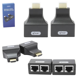 Extensor Hdmi 3D 30 Metros Via Cabo De Rede Utp Rj45 Cat5E 6 Rj45 KP-AD100 KNUP KP-AD100 KNUP