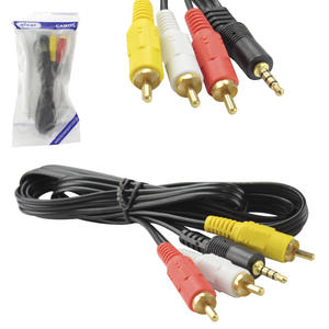 Cabo P3 Macho Para 3 RCA Macho 1.50 Metros KNUP KP-PR301 KP-PR301 KNUP