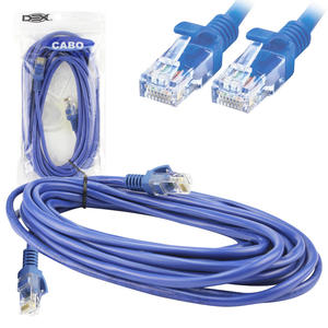 Cabo De Rede Patch Cord Rj-45 Cat5 5 Metros Azul CR50 DEX CR50 DEX