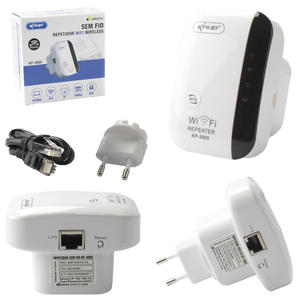 Repetidor de Sinal Wireless Wifi 300 Mbps Extensor Amplificador 2.4Ghz Branco Com Anatel KP-3005 KNUP