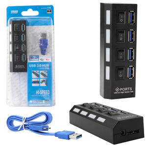 Hub USB 3.0 Com 4 Portas suporta 1TB Liga E Desliga HI-SPEED GENERICO