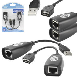 Adaptador Extensor USB MACHO 150 Metros Via Cabo de Rede RJ45 HB-T88 KNUP HB-T88 KNUP