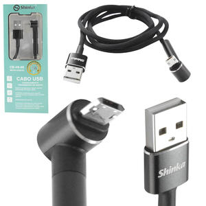 Cabo Usb V8 Com Suporte Carregamento Transmissão Dados 1 Metro SHINKA CB-V8-88 CB-V8-88 SHINKA