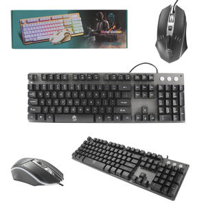 Teclado E Mouse Gamer Preto USB Com LED Semi Mecânico FZF-K3632 EBAI FZF-K3632 EBAI