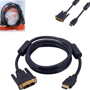 Cabo HDMI Macho Para DVI Macho Full HD com Filtro Conectores Banhados 1.8 Metros GENÉRICO GENERICO