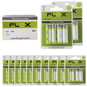 Pilhas Alcalinas AA 1.5V-LR6 Contem 12 Cartelas FX-AAK4 FX-AAK4 flex