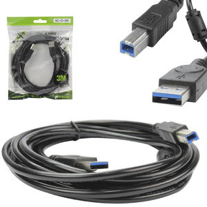 Cabo USB Para Impressora 2.0 3 Metros Com Filtro X-CELL XC-CI-3M XC-CI-3M X-CELL