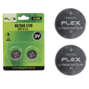 Bateria Lítio CR1616 3V FX-CR06 flex