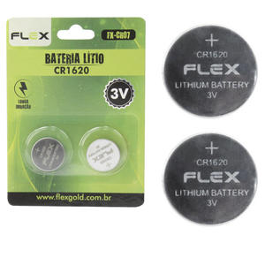 Bateria Lítio CR1620 3V FX-CR07 flex