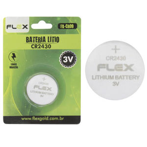 Bateria Lítio CR2430 3V FX-CR09 flex