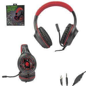 Fone De Ouvido Headset Gamer Entrada P2 Para Ps4 Xbox One Notebook Macbook Com Microfone Vermelho PX-12 TEC DRIVE