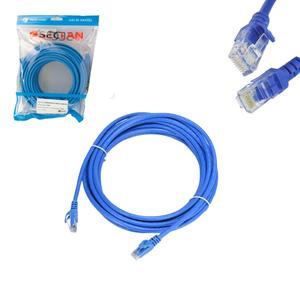 Cabo De Rede Patch Cord Cat5E Rj45 10 Metros Azul Anatel CY-5128-CAT5E-10M-BL SECCON