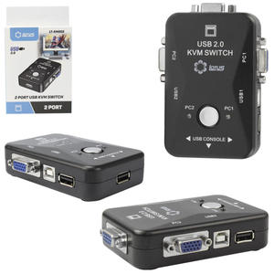 Switch KVM Com USB 2.0 Com 2 Saidas VGA LT-KM002 LOTUS