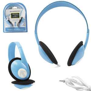 Headphone Com Microfone Stereo Bass Azul KS-5213 GENERICO