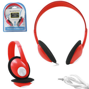 Headphone Com Microfone Stereo Bass Vermelho KS-5213 GENERICO
