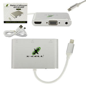 Adaptador Lightning Para Hdmi Vga Com Audio XC-ADP-20 X-CELL XC-ADP-20 X-CELL