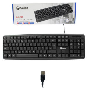 Teclado USB 107 Teclas Macias Cabo 1,3 Metros SH-T01 SHINKA