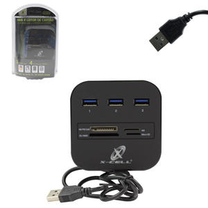 Hub 3 Portas USB E 4 Portas Leitor De Cartao XC-HUB-8 X-CELL XC-HUB-8 X-CELL