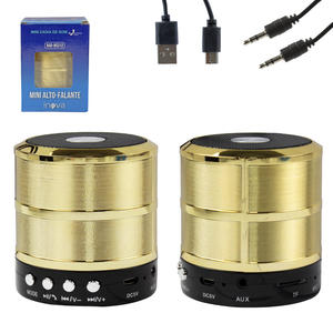 Caixa De Som Bluetooth 5W Com Sd Card P2 Usb Para Atender Chamadas Dourado RAD-B5312 INOVA