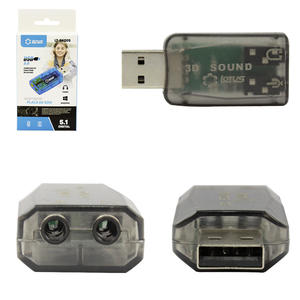 Adaptador de Placa De Som 5.1 USB 2.0 Com Entrada P2 Fone e Microfone Preto LT-SK005 LOTUS LT-SK005 LOTUS