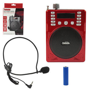 Microfone Alto Falante Megafone Multi Função Vermelho TOMATE MTS-8814 MTS-8815 TOMATE