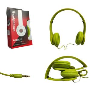 Headphone Estéreo Com Microfone Entrada P2 Verde HD-088 GENERICO