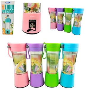 Mini Liquidificador Portátil Recarregável 380ML Cores Sortidas KP-TA01 KNUP