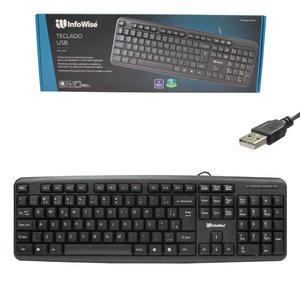 Teclado USB 107 Teclas Macias 1,3 Metros 1001 INFO WISE