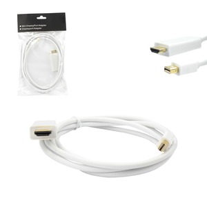 Conversor Mini Displayport Para HDMI Macho 1.8 Metros Branco DISPLAYPORT GENERICO