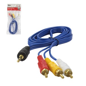 Cabo P3 Macho Para 3 RCA Macho 1.50 Metros MB TECH GB51003 MB TECH