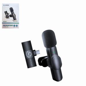 Microfone De Lapela Entrada USB C Sem Fio MC803 GENERICO