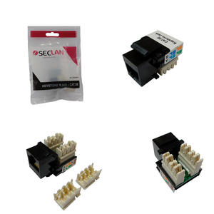 Keystone Jack Cat5E Rj45 Preto WT-2001B/W SECCON