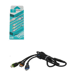 Cabo De Dados 3 em 1 V8 IOS e TYPE-C 3.5A Preto 1.2 Metros FZF-930 EBAI