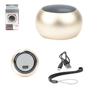Caixa De Som Bluetooth Mini Speaker 3W Dourado MINI GENERICO