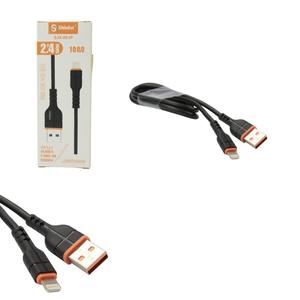 Cabo Para Iphone 1 Metro USB 3.0 Lightning 2.4A Preto SJX-08-IP SHINKA