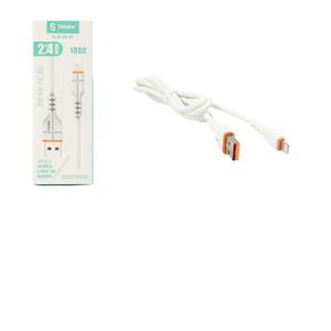 Cabo Para Iphone 1 Metro USB 3.0 Lightning 2.4A Branco SJX-08-IP SHINKA