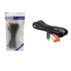 Cabo De Audio P2 Macho Para 2 RCA 3 Metros KP-PR201 KNUP