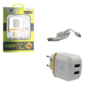 Carregador Turbo V8 Com 2 Entradas USB 4.0A 20W 1 Metro X-CELL XC-UR7 X-CELL