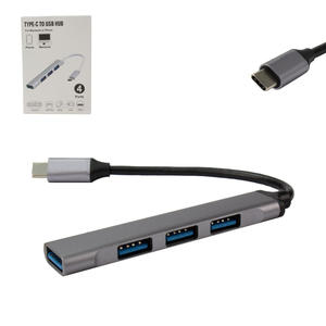Hub USB-C Com 4 Portas USB 3.0 C-809 GENERICO