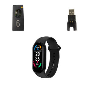 Relógio Inteligente Smartwatch M6 Bluetooth 5.0 Com Medidor de Frequência Cardíaca Resistente A Agua Preto XMSH10HM GENERICO