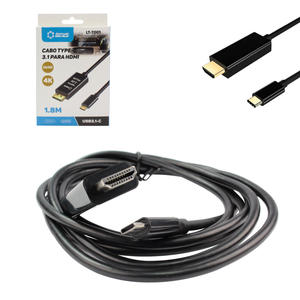 Cabo Hdmi Para USB-C 1.8 Metros 4K Sem Filtro e Sem Malha LT-T001 LOTUS
