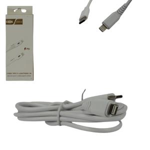 Cabo USB-C Para iPhone Lightning 1 Metro DEX Branco DCB-30 DEX