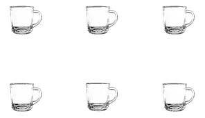 H165 - JOGO DE XICARAS PARA CAFÉ ROMA 109ML 6 PEÇAS 180286 hercos casa e cozinha