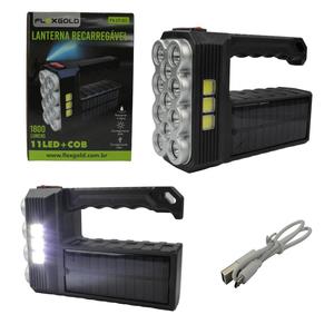 Lanterna Recarregável Para Longas Distâncias Resistente A Água Carregamento Por Cabo E Luz Solar 1800 Lumens FX-LT-03 FLEX FX-LT-03 FLEX